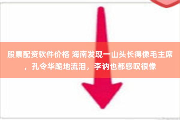 股票配资软件价格 海南发现一山头长得像毛主席，孔令华跪地流泪，李讷也都感叹很像