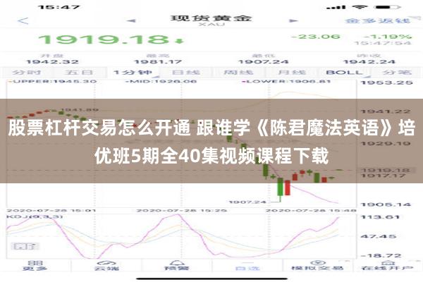 股票杠杆交易怎么开通 跟谁学《陈君魔法英语》培优班5期全40集视频课程下载